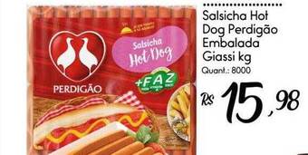 Giassi Supermercados Salsicha hot dog perdigão embalada giassi oferta
