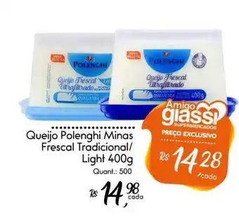 Giassi Supermercados Queijo polenghi minas frescal tradicional light oferta