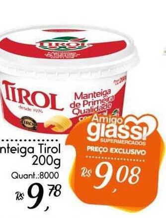 Giassi Supermercados Manteiga tirol oferta