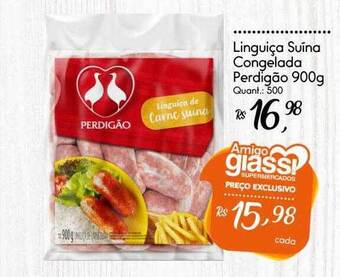 Giassi Supermercados Linguiça suína congelada perdigão oferta