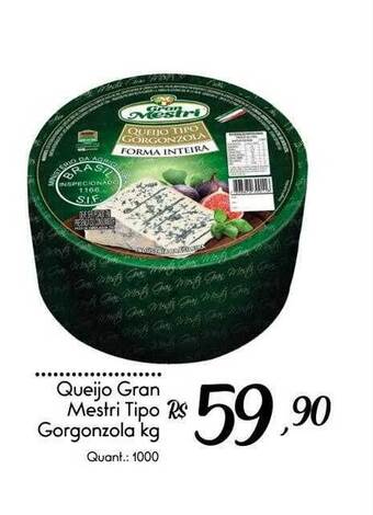 Giassi Supermercados Queijo gran mestri tipo gorgonzola oferta