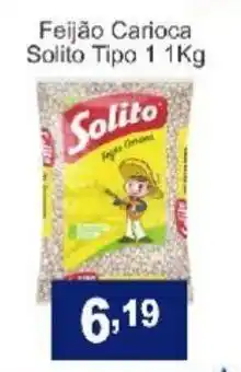 Calvo Atacadista Feijao Carioca Solito tipo 1 1kg oferta