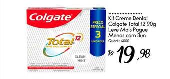 Giassi Supermercados Kit creme dental colgate total 12 oferta