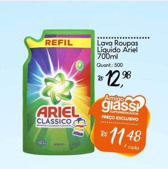 Giassi Supermercados Lava roupas líquido ariel oferta