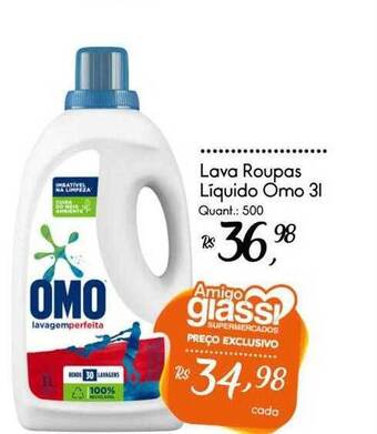 Giassi Supermercados Lava roupas líquido omo oferta