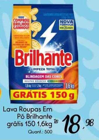 Giassi Supermercados Lava roupas em pó brilhante oferta