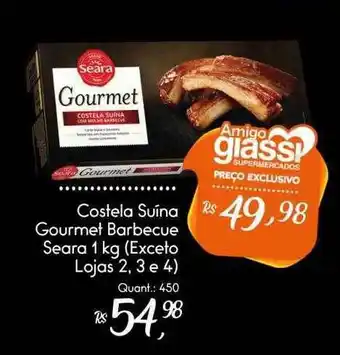Giassi Supermercados Costela suína gourmet barbecue seara oferta