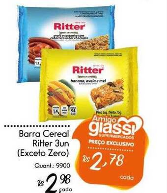 Giassi Supermercados Barra cereal ritter oferta