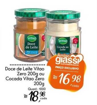 Giassi Supermercados Doce de leite vitao zero ou cocada vitao zero oferta