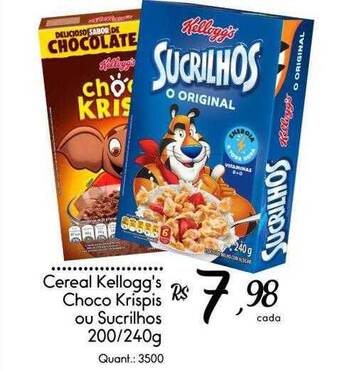 Giassi Supermercados Cereal kellogg's choco krispis ou sucrilhos oferta