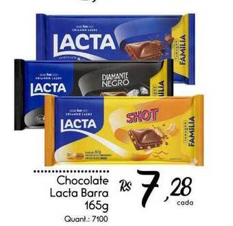 Giassi Supermercados Chocolate lacta barra oferta