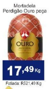 Calvo Atacadista Mortadela Perdigao Ouro peca 1kg oferta