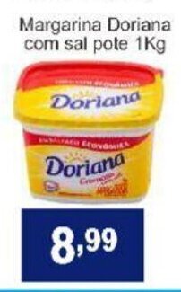 Calvo Atacadista Margarina Doriana com sal pote 1kg oferta