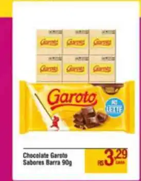 Chocolate Garoto Sabores Barra 90g