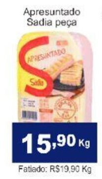 Calvo Atacadista Apresuntado Sadia peca 1kg oferta