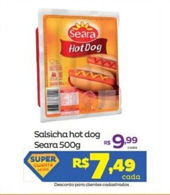 Super Lagoa Salsicha Hot Dog Seara 500g oferta