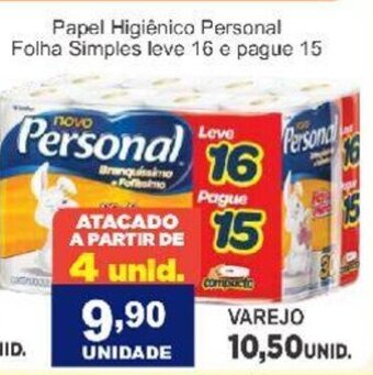Calvo Atacadista Papel Higiénico Personal Folha Simples leve 16 e pague 15 oferta