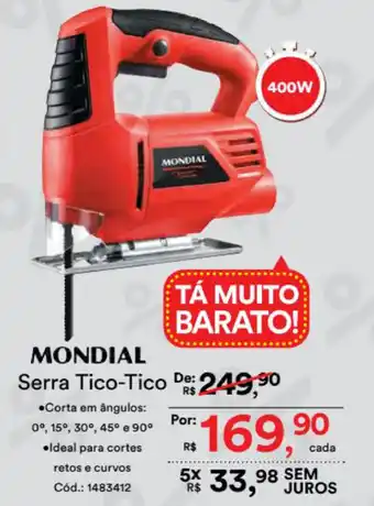 Casa e Vídeo Mondial Serra Tico-Tico oferta