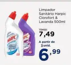 Apoio Mineiro Limpador Sanitário Harpic Clarofort & Lavanda 500ml oferta