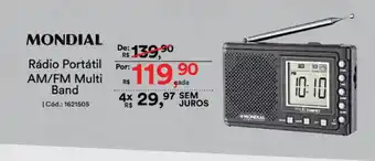 Casa e Vídeo Mondial Radio Portatil AM/FM Multi Band oferta