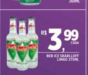 DB Supermercados Beb Ice Skarlloff Limao 275ml oferta