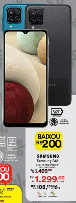 Casa e Vídeo Samsung A12 oferta