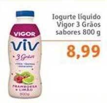 Sonda Iogurte liquido vigor 3 grãos sabores oferta