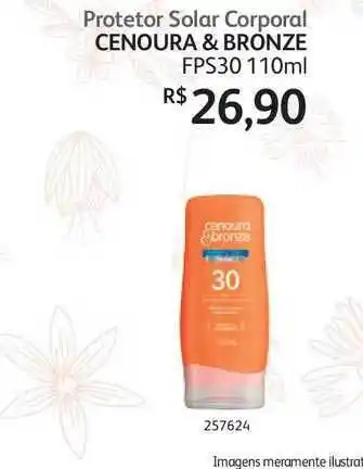 PoupaFarma Protetor Solar Corporal Cenoura&bronze Fps30 110ml oferta