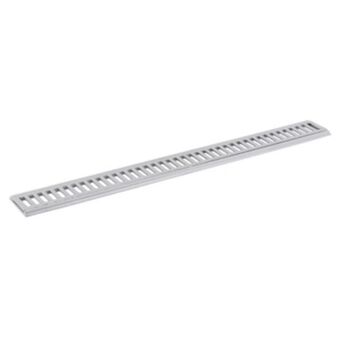 Leroy Merlin Conjunto grelha e porta grelha para veículos leves com baixa vazão de alumínio 10x100cm cinza lg mais oferta