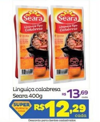 Super Lagoa Linguica Calabresa Seara 400g oferta