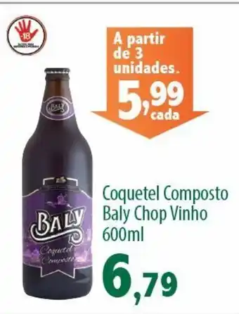 Econômico Atacadão Coquetel Composto Baly Chop Vinho 600ml oferta