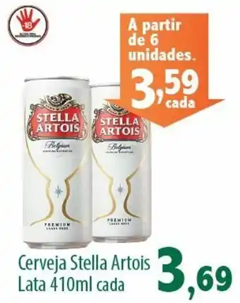 Cerveja Stella Artois lata 410ml cada