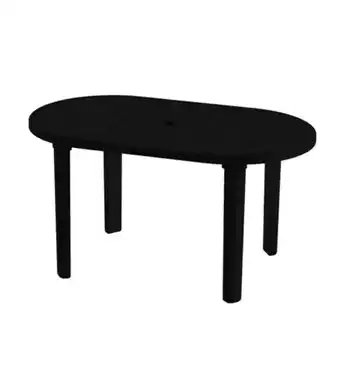 Mesa plástica desmontável retangular preta inoplast 140x80x78cm prd00042