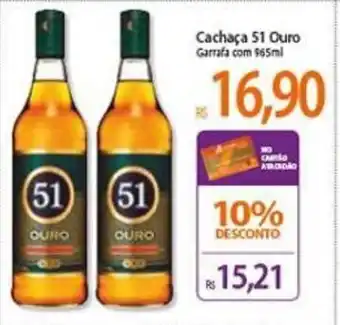 Atacadão Cachaca 51 Ouro 965ml oferta