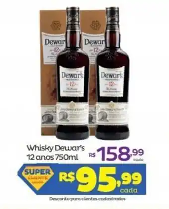 Super Lagoa Whisky Dewar's 12 anos 750ml oferta