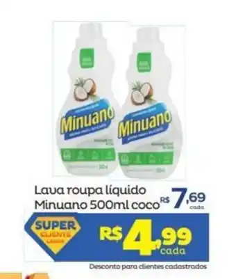 Super Lagoa Lava roupa Liquido Minuano 500ml coco oferta