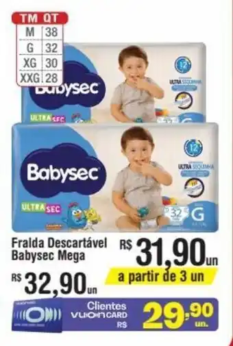 Fort Atacadista fralda descartavel Babysec Mega oferta
