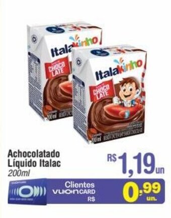 Fort Atacadista Achocolatado liquido Italac 200ml oferta