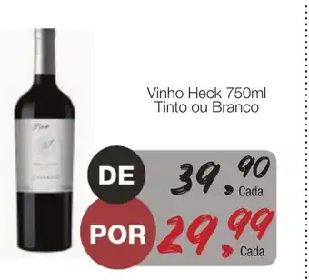 Supermercado Dalben Vinho Heck 750ml Tinto ou Branco oferta