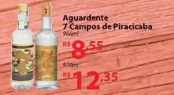 Aguardente 7 Campos de Piracicaba 966ml