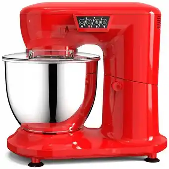 Aifeel batedeira planetaria retro eletrica 4l com 3 velocidades aco inoxidavel 800w 110v vermelha