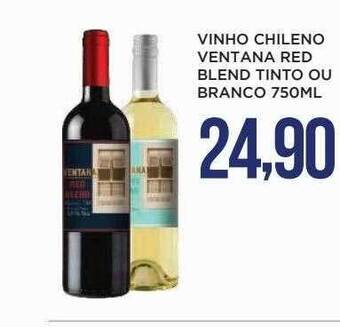 Apoio Mineiro Vinho chileno ventana red blend tinto ou branco oferta