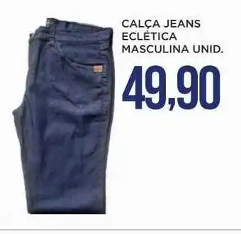 Calça jeans eclética masculina