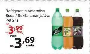 Super Luna Refrigerante Antarctica Soda Sukita Laranja Uva 2L oferta
