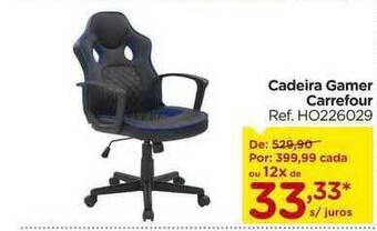 Carrefour Cadeira Gamer Carrefour oferta