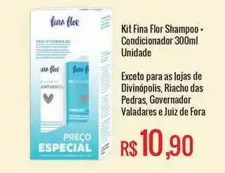 Mart Minas Kit Fina Flor Shampoo + Condicionador 300ml oferta