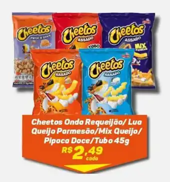 Nagumo Cheetos Onda Requeijao/ Lua Queijo parmesao/ Mix Queijo/ Pipoca Doce/ Tubo 45g oferta