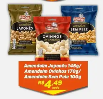 Amendoim Japones 145g/ Amendoim Ovinhos 170g/ Amendoim Sem Pele 100g