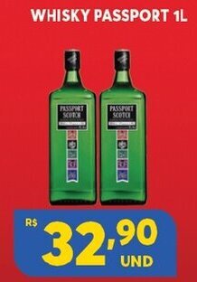 Atacadão Centro Sul Whisky Passport 1L oferta