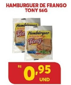 Atacadão Centro Sul Hamburguer De Frango Tony 56g oferta